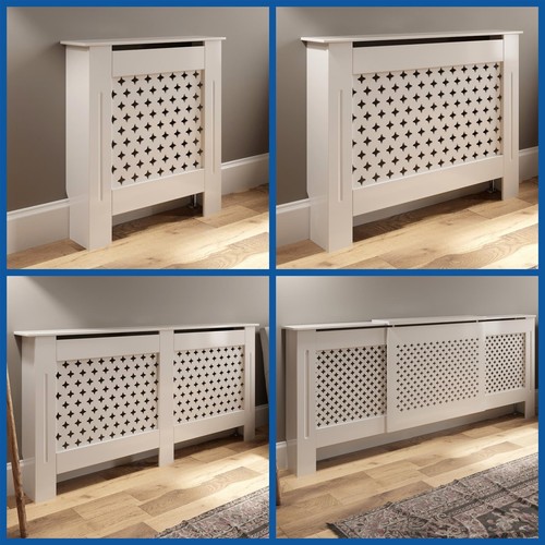White radiator cover grill - white,