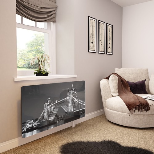 Glass radiator cover printed - glass,
