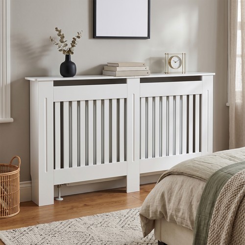 White radiator cover mdf - white, small