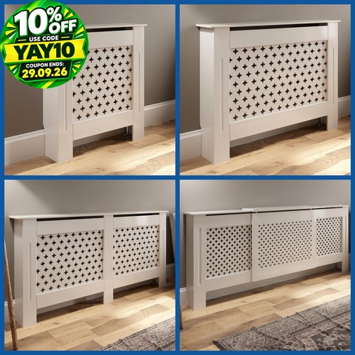 White radiator cover grill - white,