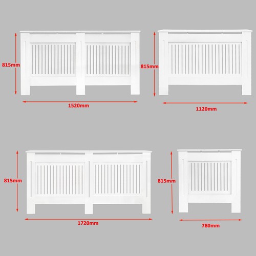 Mdf radiator cover white - cover,