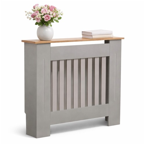 Grey wooden slatted grill - slatted,