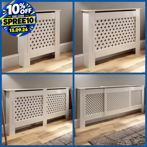 White radiator cover grill - white,